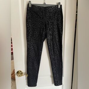 Express Black Leopard Print Leggings